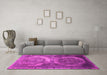 Machine Washable Persian Pink Bohemian Rug in a Living Room, wshcon614pnk