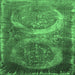 Square Persian Emerald Green Bohemian Rug, con614emgrn