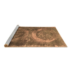 Sideview of Machine Washable Persian Brown Bohemian Rug, wshcon614brn