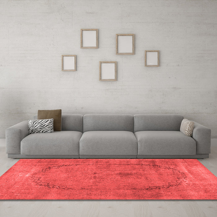 Contemporary Red Washable Rugs