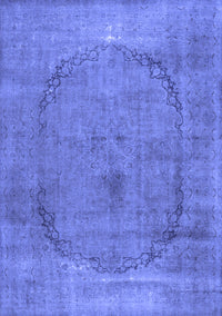 Abstract Blue Contemporary Rug, con615blu