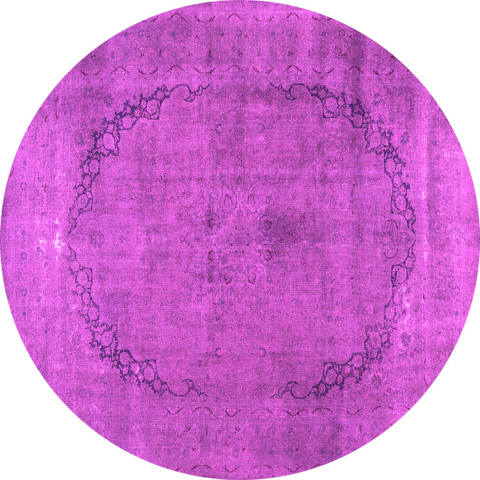 Round Machine Washable Abstract Pink Contemporary Rug, wshcon615pnk