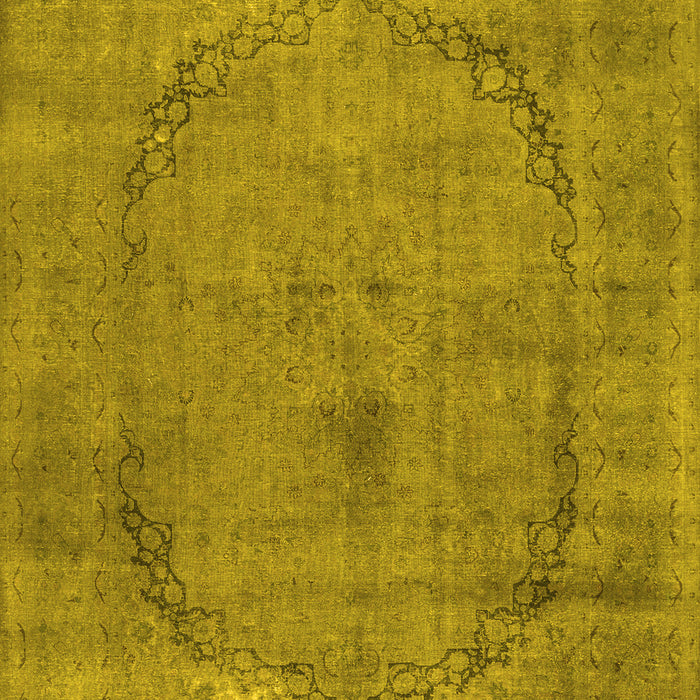Machine Washable Abstract Yellow Contemporary Rug, wshcon615yw