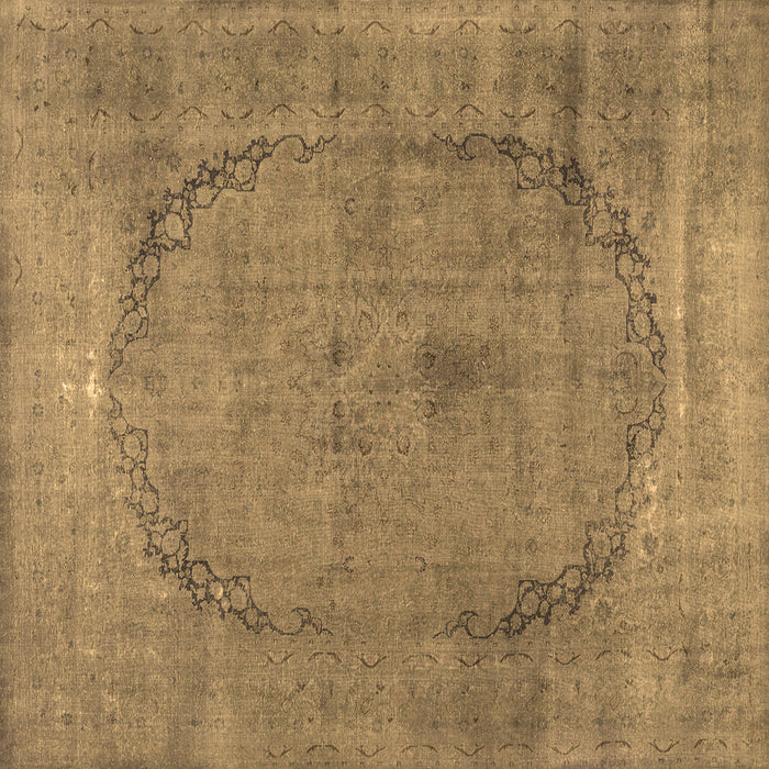 Square Abstract Brown Contemporary Rug, con615brn