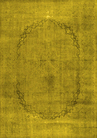 Abstract Yellow Contemporary Rug, con615yw