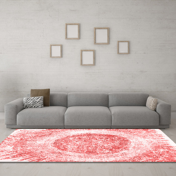 Contemporary Red Washable Rugs