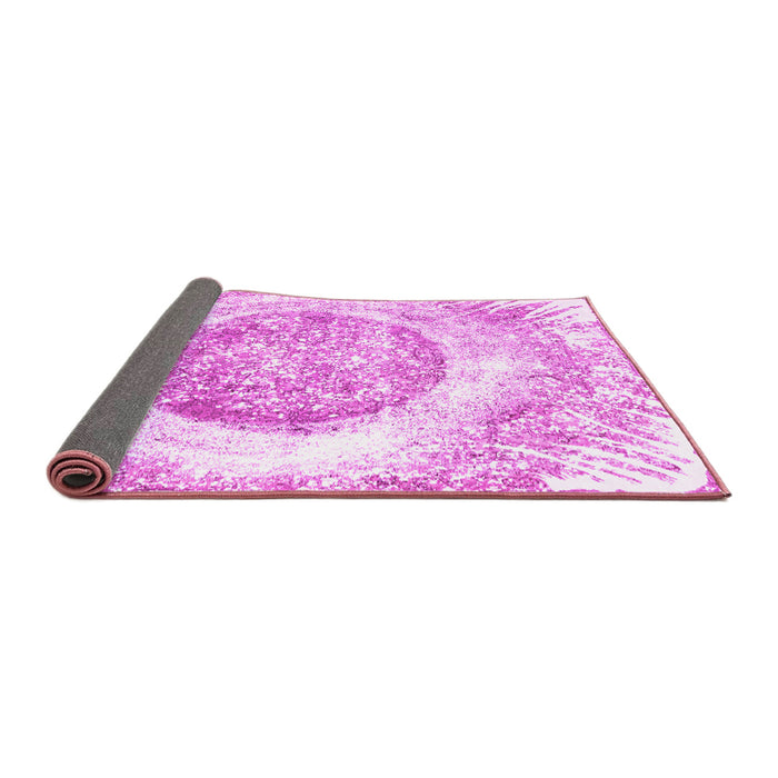 Sideview of Abstract Pink Contemporary Rug, con616pnk