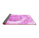 Sideview of Abstract Pink Contemporary Rug, con616pnk