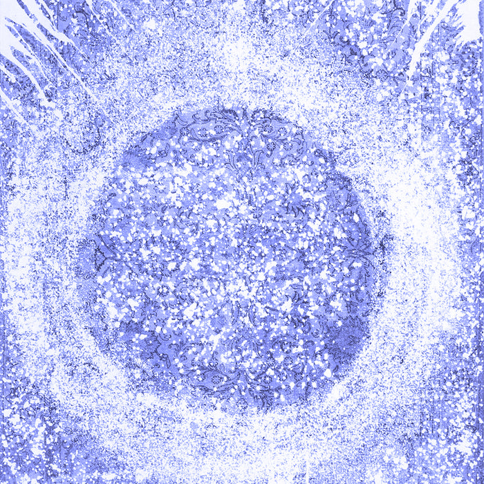 Abstract Blue Contemporary Rug, con616blu