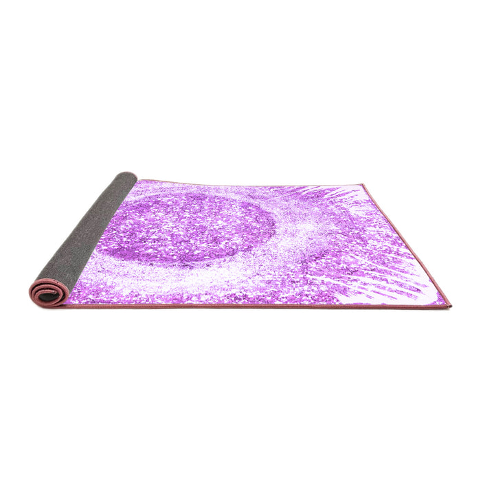 Sideview of Abstract Purple Contemporary Rug, con616pur