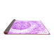 Sideview of Abstract Purple Contemporary Rug, con616pur