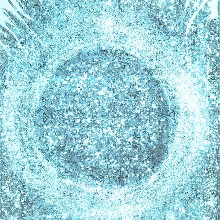 Abstract Light Blue Contemporary Rug, con616lblu