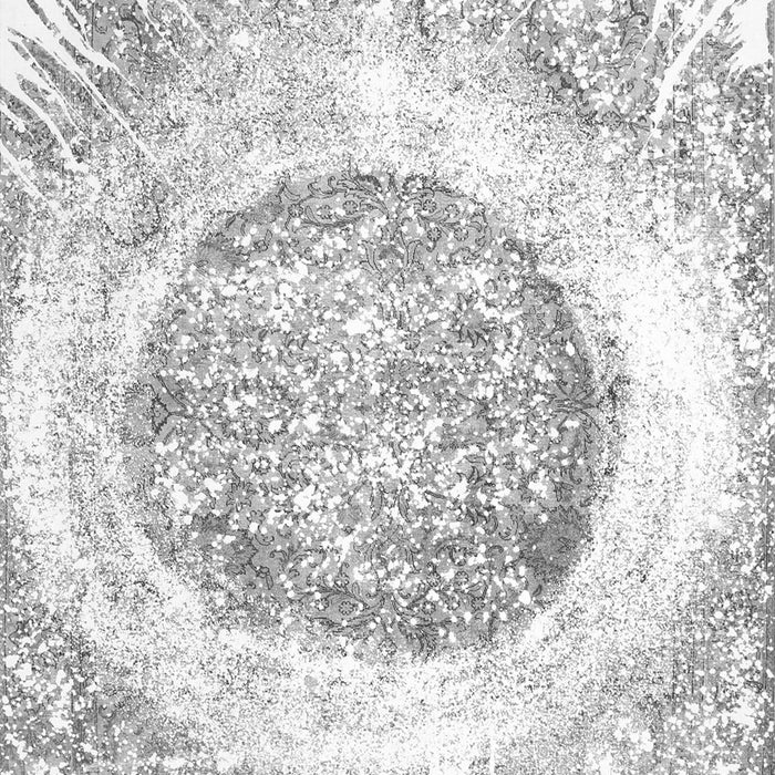 Serging Thickness of Machine Washable Abstract Gray Contemporary Rug, wshcon616gry