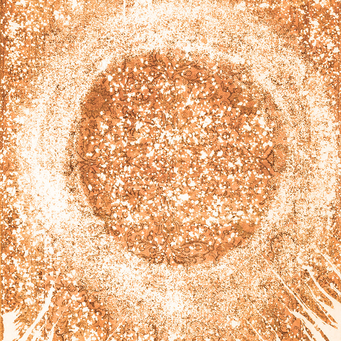 Abstract Orange Contemporary Rug, con616org