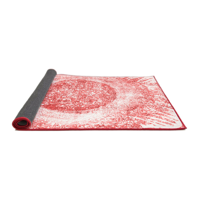 Abstract Red Contemporary Area Rugs