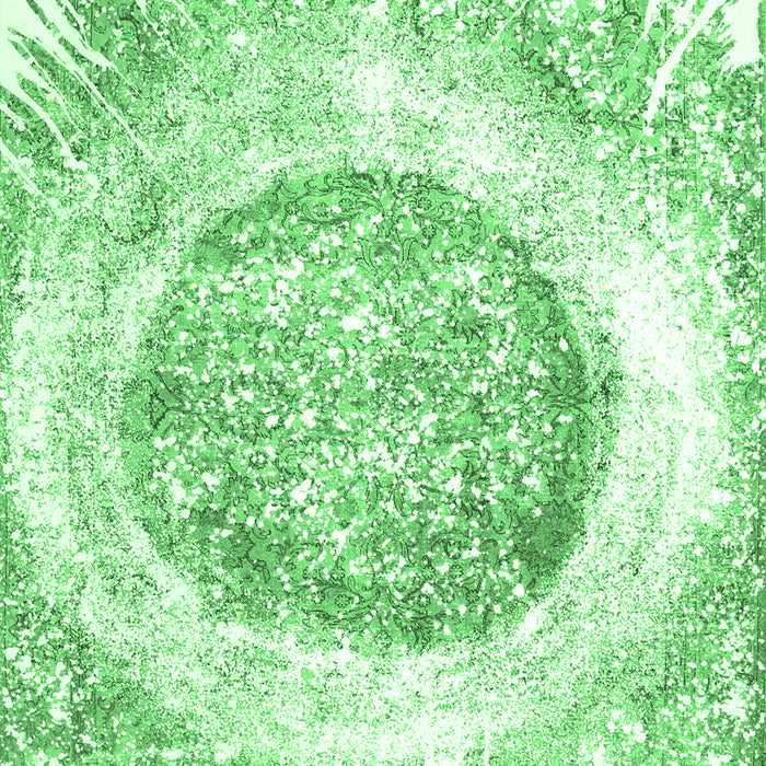 Machine Washable Abstract Emerald Green Contemporary Area Rugs, wshcon616emgrn