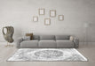 Machine Washable Abstract Gray Contemporary Rug in a Living Room,, wshcon616gry