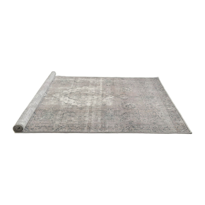 Serging Thickness of Machine Washable Contemporary Dark Gray Rug, wshcon617