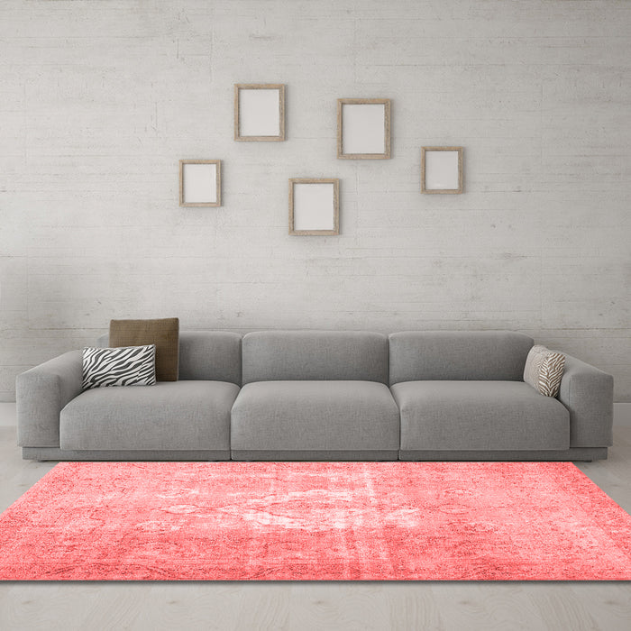 Contemporary Red Washable Rugs