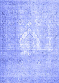 Abstract Blue Contemporary Rug, con617blu