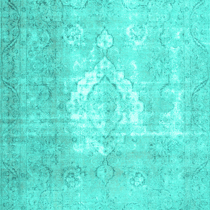 Abstract Turquoise Contemporary Rug, con617turq