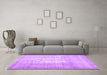 Machine Washable Abstract Purple Contemporary Area Rugs in a Living Room, wshcon617pur