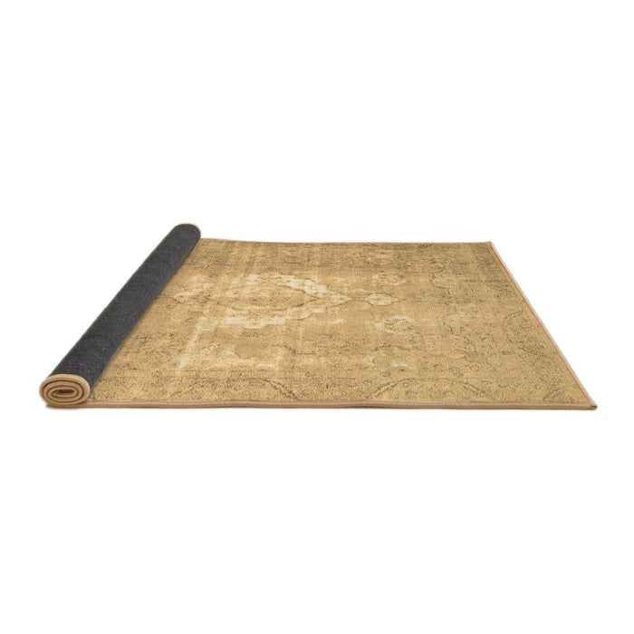 Sideview of Abstract Brown Contemporary Rug, con617brn