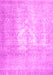 Machine Washable Abstract Pink Contemporary Rug, wshcon617pnk