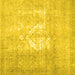 Square Abstract Yellow Contemporary Rug, con617yw