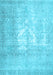 Abstract Light Blue Contemporary Rug, con617lblu