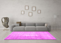 Machine Washable Abstract Pink Contemporary Rug, wshcon617pnk