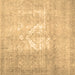 Square Abstract Brown Contemporary Rug, con617brn