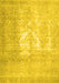 Abstract Yellow Contemporary Rug, con617yw