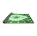 Sideview of Abstract Emerald Green Contemporary Rug, con618emgrn