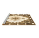 Sideview of Machine Washable Abstract Brown Contemporary Rug, wshcon618brn