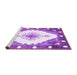 Sideview of Machine Washable Abstract Purple Contemporary Area Rugs, wshcon618pur