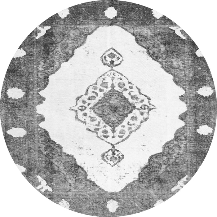 Square Abstract Gray Contemporary Rug, con618gry