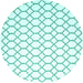 Round Terrilis Turquoise Contemporary Rug, con619turq