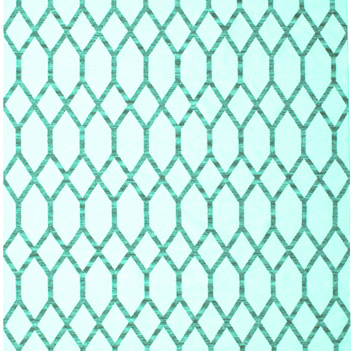 Machine Washable Terrilis Turquoise Contemporary Area Rugs, wshcon619turq