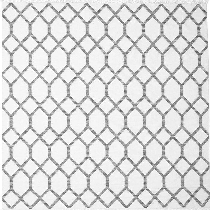 Round Machine Washable Terrilis Gray Contemporary Rug, wshcon619gry