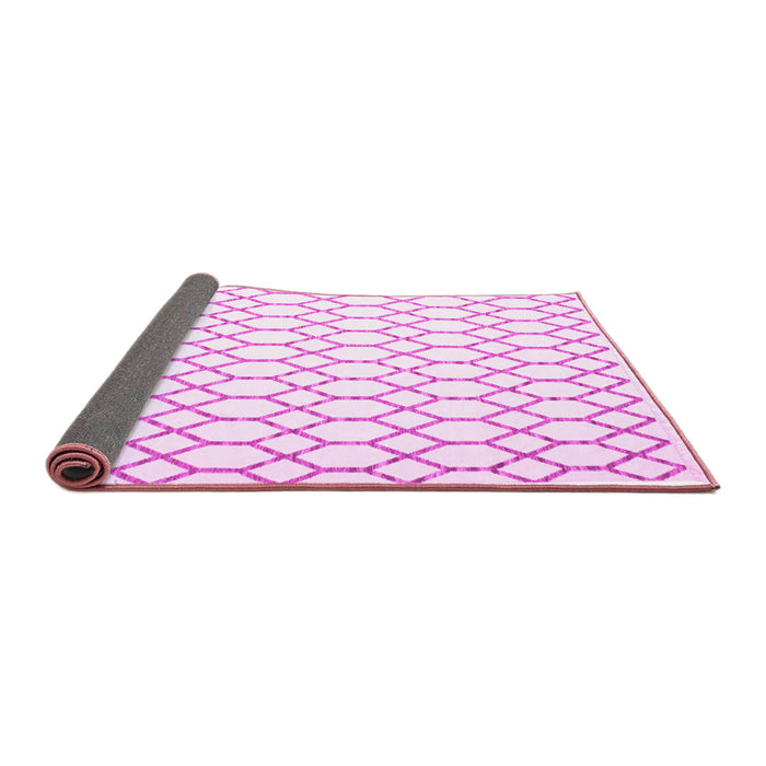 Sideview of Terrilis Pink Contemporary Rug, con619pnk