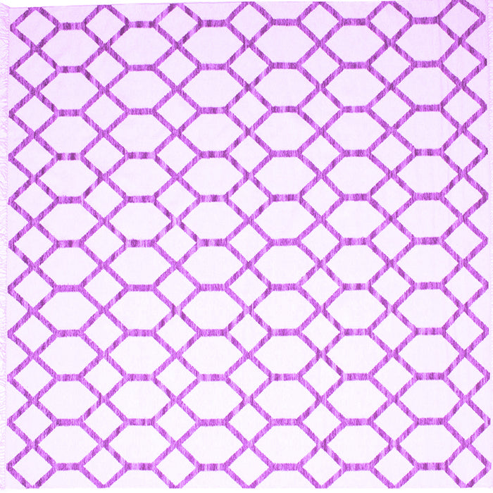 Square Machine Washable Terrilis Purple Contemporary Area Rugs, wshcon619pur