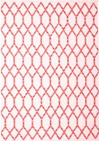 Terrilis Red Contemporary Rug, con619red