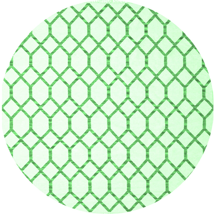 Round Terrilis Emerald Green Contemporary Rug, con619emgrn