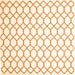 Round Machine Washable Terrilis Orange Contemporary Area Rugs, wshcon619org