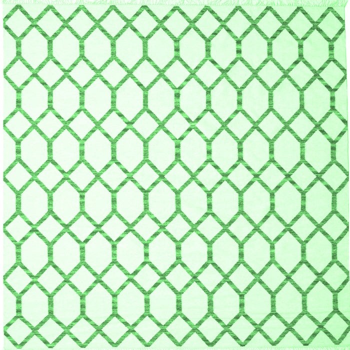 Square Terrilis Emerald Green Contemporary Rug, con619emgrn