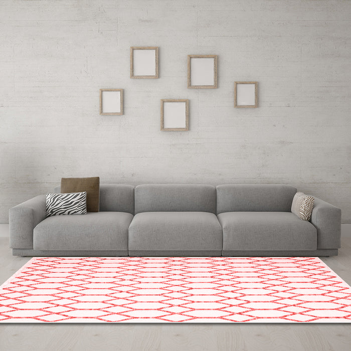 Contemporary Red Washable Rugs