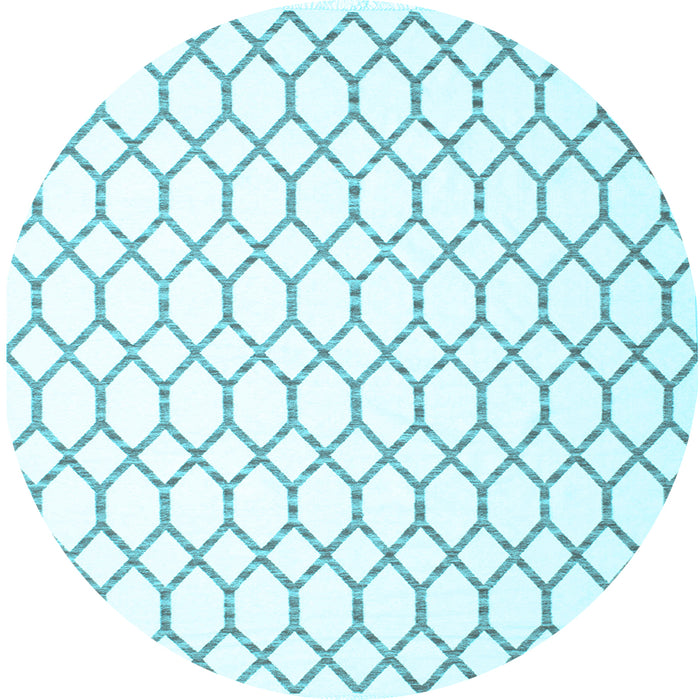 Round Terrilis Light Blue Contemporary Rug, con619lblu
