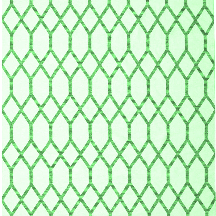 Machine Washable Terrilis Emerald Green Contemporary Area Rugs, wshcon619emgrn