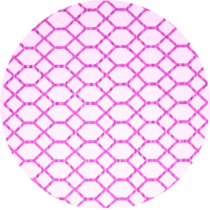 Round Terrilis Pink Contemporary Rug, con619pnk